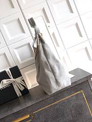 Kitlife Chanel 26C Maxi Hobo Bag Grey Suede Calfskin 35x38x14cm  - 2