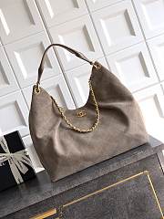 Kitlife Chanel 26C Maxi Hobo Bag Taupe Suede Calfskin 35x38x14cm  - 1