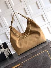 Kitlife Chanel 26C Maxi Hobo Bag Beige Suede Calfskin 35x38x14cm  - 1