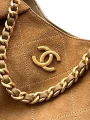 Kitlife Chanel 26C Maxi Hobo Bag Beige Suede Calfskin 35x38x14cm  - 3
