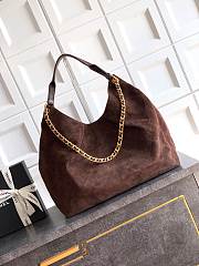 Kitlife Chanel 26C Maxi Hobo Bag Dark Brown Suede Calfskin 35x38x14cm - 6