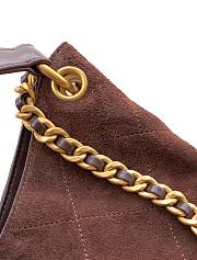 Kitlife Chanel 26C Maxi Hobo Bag Dark Brown Suede Calfskin 35x38x14cm - 5