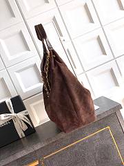 Kitlife Chanel 26C Maxi Hobo Bag Dark Brown Suede Calfskin 35x38x14cm - 3