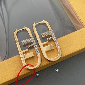 Kitlife Fendi O'Lock Earrings Gold-colored