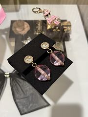 Kitlife Chanel 25K Pink Transparent Pearl Earrings Clip-on Pendant - 6