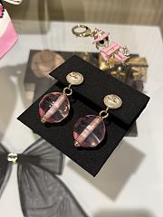 Kitlife Chanel 25K Pink Transparent Pearl Earrings Clip-on Pendant - 5