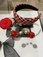 Kitlife Chanel 25K Red Transparent Pearl Earrings Clip-on Pendant  - 4