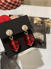 Kitlife Chanel 25K Red Transparent Pearl Earrings Clip-on Pendant  - 6