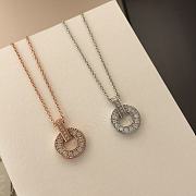 Kitlife Bvlgari Necklack With Diamond Pendant in Silver / Rose Gold - 1