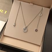 Kitlife Bvlgari Necklack With Diamond Pendant in Silver / Rose Gold - 4