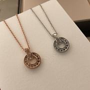 Kitlife Bvlgari Necklack With Diamond Pendant in Silver / Rose Gold - 5