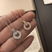 Kitlife Bvlgari Necklack With Diamond Pendant in Silver / Rose Gold - 3