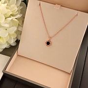 Kitlife Bvlgari Rose Gold Necklace Set With Black Onyx - 1