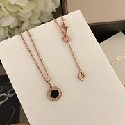 Kitlife Bvlgari Rose Gold Necklace Set With Black Onyx - 6
