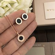 Kitlife Bvlgari Rose Gold Necklace Set With Black Onyx - 3