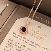 Kitlife Bvlgari Rose Gold Necklace Set With Black Onyx - 2