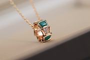 Kitlife Bvlgari Serpenti Necklace With Green / White / Red Pendant - 4