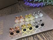 Kitlife Bvlgari Earrings With Black / White Onyx in Gold / Rose Gold / Silver - 1