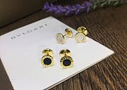 Kitlife Bvlgari Earrings With Black / White Onyx in Gold / Rose Gold / Silver - 4