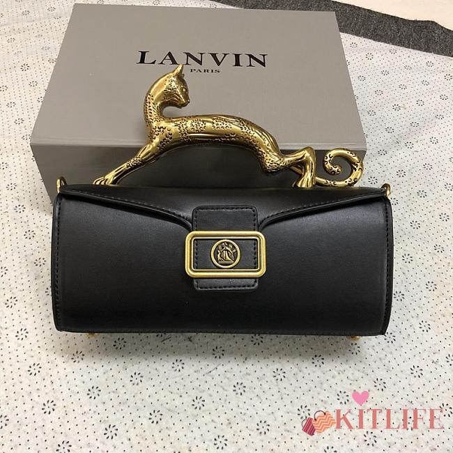 Kitlife Lanvin Pencil Cat Bag In Black Box Calf 27x11x9cm  - 1