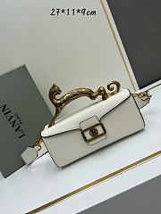 Kitlife Lanvin Pencil Cat Bag In White Box Calf 27x11x9cm  - 1