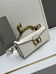 Kitlife Lanvin Pencil Cat Bag In White Box Calf 27x11x9cm  - 3