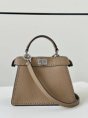 Kitlife Fendi Peekaboo ISeeU Small Bag Beige 20x11x15cm  - 1