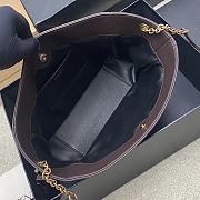 Kitlife Saint Laurent Jamie Medium Shoulder Pouch In Dark Brown Lambskin 862712 26×18×11cm - 6