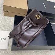 Kitlife Saint Laurent Jamie Medium Shoulder Pouch In Dark Brown Lambskin 862712 26×18×11cm - 3