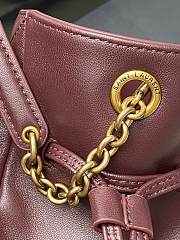 Kitlife Saint Laurent Jamie Medium Shoulder Pouch In Burgundy Lambskin 862712 26×18×11cm - 2