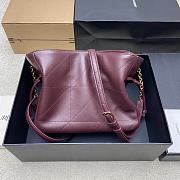 Kitlife Saint Laurent Jamie Medium Shoulder Pouch In Burgundy Lambskin 862712 26×18×11cm - 6