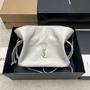 Kitlife Saint Laurent Jamie Medium Shoulder Pouch In White Lambskin 862712 26×18×11cm  - 1