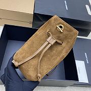 Kitlife Saint Laurent Jamie Medium Shoulder Pouch In Beige Suede 862712 26×18×11cm - 4