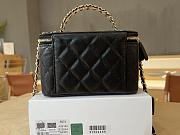 Kitlife Chanel Long Vanity With Chain Black Grained Calfskin, Imitation Pearl A96182  9.5x17x8cm - 5