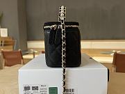 Kitlife Chanel Long Vanity With Chain Black Grained Calfskin, Imitation Pearl A96182  9.5x17x8cm - 3