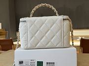 Kitlife Chanel Long Vanity With Chain White Grained Calfskin, Imitation Pearl A96182 9.5x17x8cm  - 6