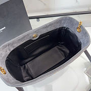 Kitlife Saint Laurent Jamie Medium Shoulder Pouch In Grey Suede 862712 26×18×11cm  - 6