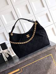 Kitlife Chanel 26C Hobo Bag Black Suede Calfskin 29x35x13cm - 1