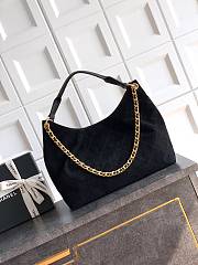 Kitlife Chanel 26C Hobo Bag Black Suede Calfskin 29x35x13cm - 5