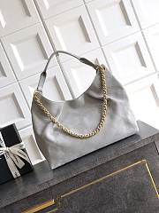 Kitlife Chanel 26C Hobo Bag Grey Suede Calfskin 29x35x13cm - 4