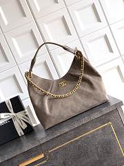 Kitlife Chanel 26C Hobo Bag Taupe Suede Calfskin 29x35x13cm  - 1