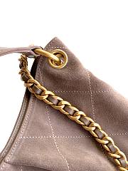 Kitlife Chanel 26C Hobo Bag Taupe Suede Calfskin 29x35x13cm  - 4