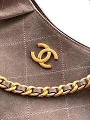 Kitlife Chanel 26C Hobo Bag Taupe Suede Calfskin 29x35x13cm  - 3