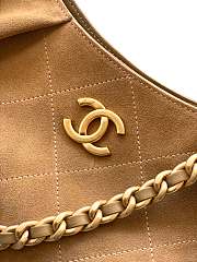 Kitlife Chanel 26C Hobo Bag Beige Suede Calfskin 29x35x13cm - 3