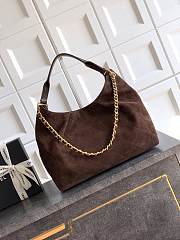 Kitlife Chanel 26C Hobo Bag Dark Brown Suede Calfskin 29x35x13cm - 6