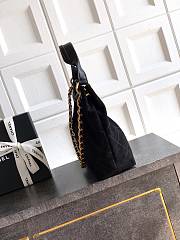 Kitlife Chanel 26C Small Hobo Bag Black Suede Calfskin 24x31x10cm - 5