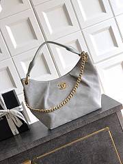 Kitlife Chanel 26C Small Hobo Bag Grey Suede Calfskin 24x31x10cm - 1
