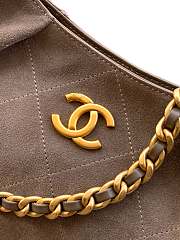 Kitlife Chanel 26C Small Hobo Bag Taupe Suede Calfskin 24x31x10cm  - 6