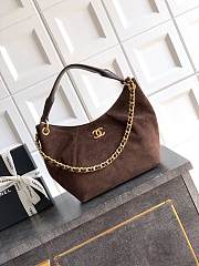 Kitlife Chanel 26C Small Hobo Bag Dark Brown Suede Calfskin 24x31x10cm  - 1