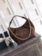 Kitlife Chanel 26C Small Hobo Bag Dark Brown Suede Calfskin 24x31x10cm  - 2